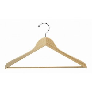 17" Earth Friendly Bamboo Space Saver Smart Suit Hanger