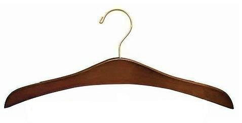 16" Space Saver Deluxe Walnut Hanger