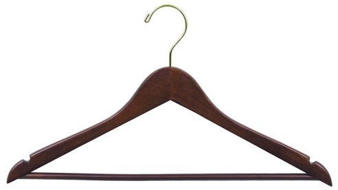 17" Space Saver Walnut Suit Hanger