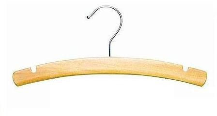 12" Notched Natural Wooden Children's Shirt/Coat Hanger