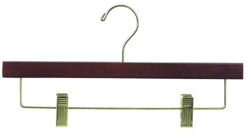 14" So Secure Walnut Pant & Skirt Hanger