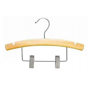 Natural Wooden Baby Hanger w/Clips 10  Product & Reviews - Only Hangers –  Only Hangers Inc.