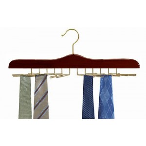 Specialty Tie Hanger - Walnut & Brass