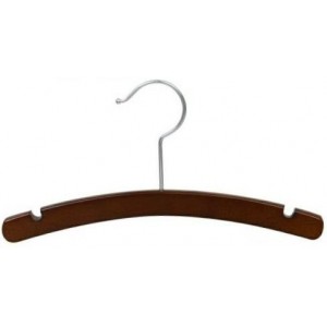 12 Curvy Matte White Wooden Children's Shirt/Coat Hanger - Wooden Hangers