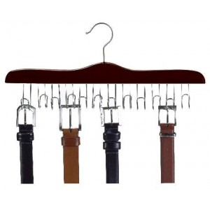 The Ultimate Walnut/Chrome Wooden Belt Hanger