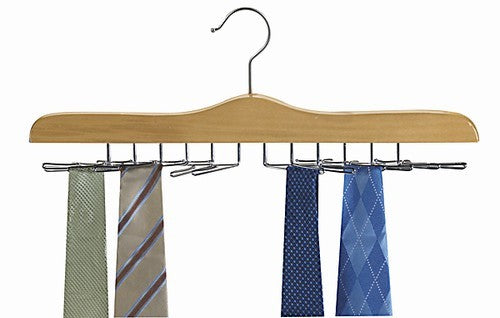 Never Slip Multi Tie Wooden Hanger