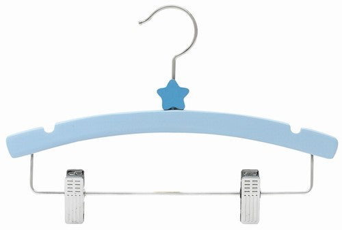 12" Decorator's Choice Blue Star Outfit Display Wooden Children's Hanger