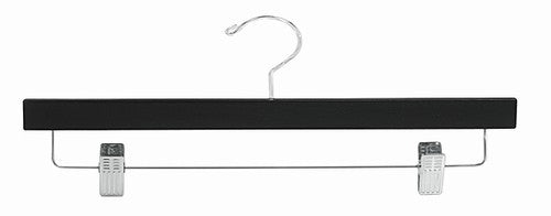 14" Secure Black/Chrome Pant & Skirt Hanger
