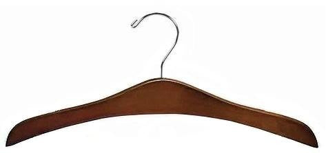 16" Space Saver Walnut/Chrome Curves Hanger