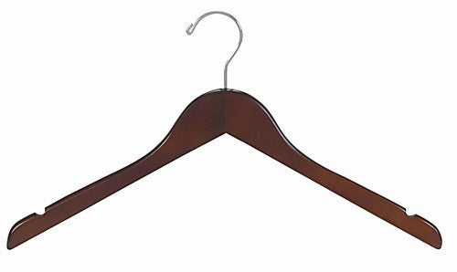 17" Space Saver Walnut/Chrome Hanger