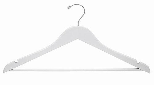 17" Space Saver White/Chrome Suit Hanger