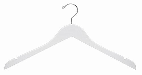 17" Space Saver White/Chrome Hanger