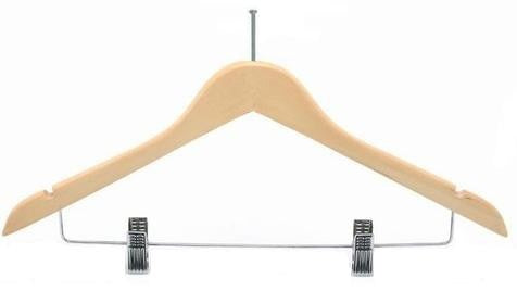 17" Hotel Hanger w/ Clips