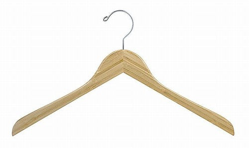 17" Earth Friendly Bamboo Space Saver Smart Hanger