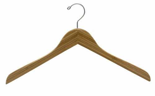 17" Earth Friendly Dark Bamboo Space Saver Smart Hanger