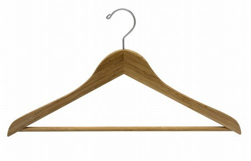 17" Earth Friendly Dark Bamboo Space Saver Smart Suit Hanger