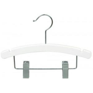 White 10" Combination Hanger w/ Clips