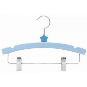 12" Decorator's Choice Blue Star Outfit Display Wooden Children's Hanger